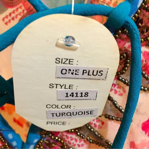 GORGEOUS SHEER JEWLED LACE UP V ROUND TOP - Picture 8 of 10